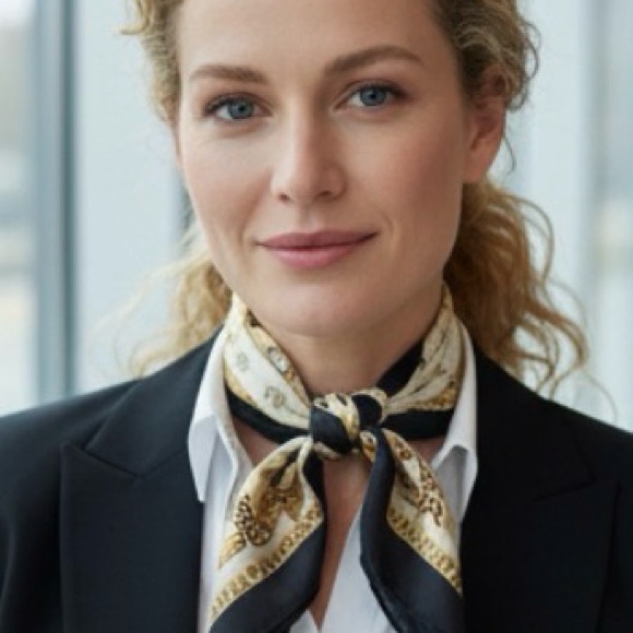 MCM Brown and Cream Scarf - Picture 3 of 4